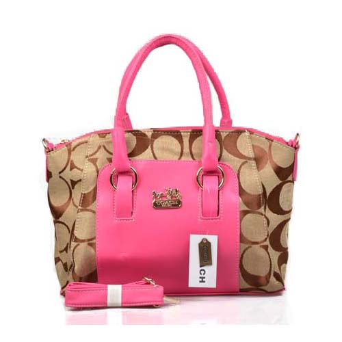 Coach Madison Signature Medium Pink Totes DPE | Women